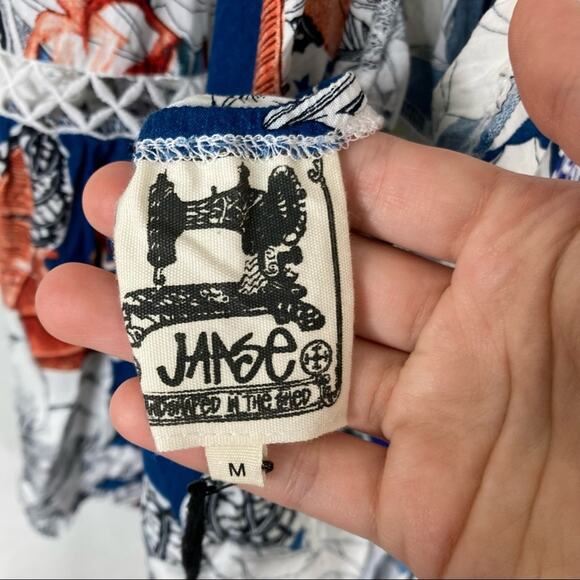 Jaase | Halter Neck Printed Beach Floral Open Back Dress M - Picture 6 of 9